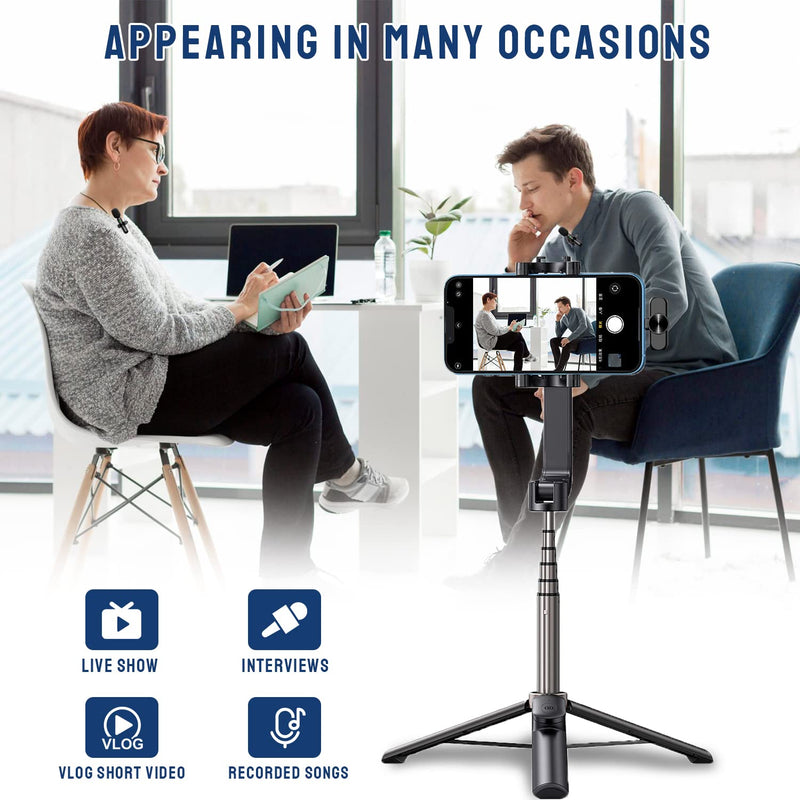 Wireless Microphone for iphone, Dual Professional Wireless Lavalier Microphone for iPhone iPad, Plug-Play Wireless Mic for Video Recording,Live Stream,YouTube,Facebook,TikTok,Vlog,Presentation