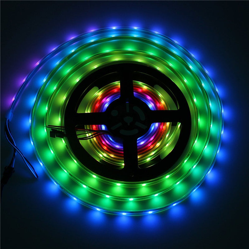 [AUSTRALIA] - WS2811 Addressable LED Strip Light 5050 RGB 16FT 300 SMD (100 Pixels) Dream Color Waterproof IP67 Black PCB 12V DC Black Pcb Ip67 5M 300Leds 