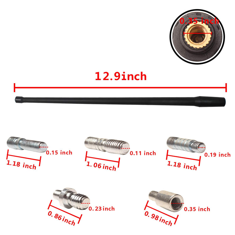 Beneges 13 Inch Flexible Rubber Replacement Antenna Compatible with 2001-2012 Ford Escape, Optimized FM/AM Reception.