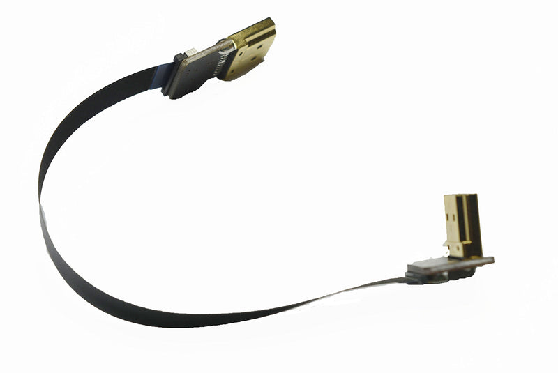 [AUSTRALIA] - Short Standard HDMI FPV HDMI Cable Standard HDMI Male to Standard HDMI Male 90 Degree for RED blackmagic BMCC Sony FS7 Canon C300 Black (10CM) 10CM A1-A2-BLACK-3.9" 
