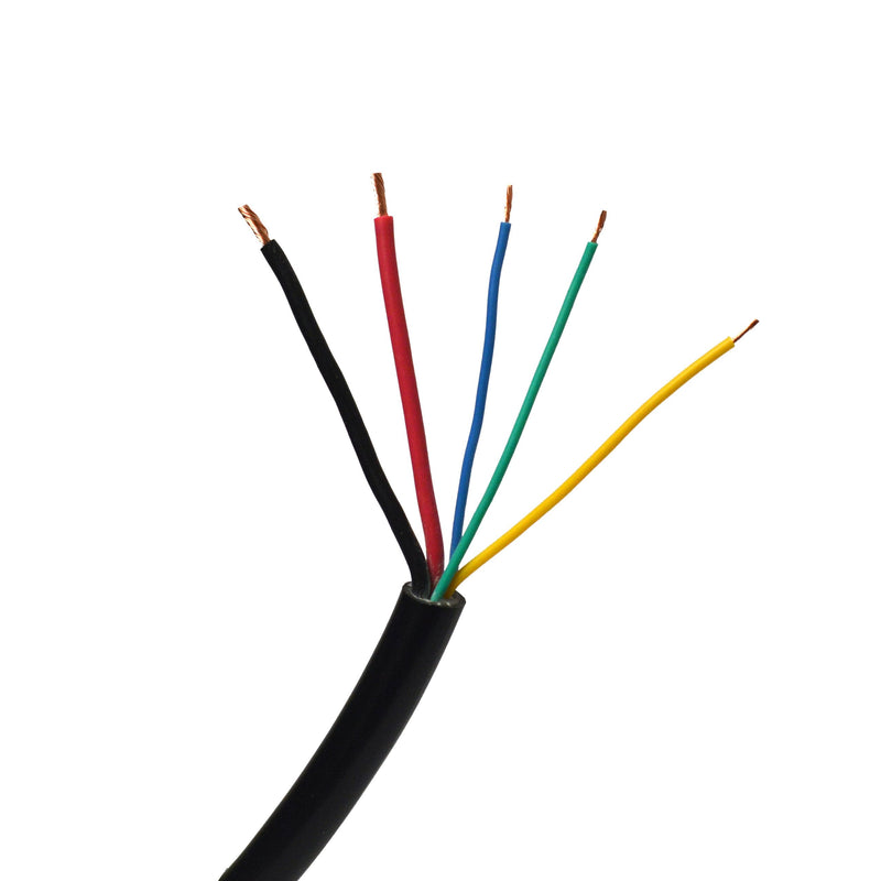 ALEKO LM15010FT Stranded Black Wire - 5-Core - 10 Foot