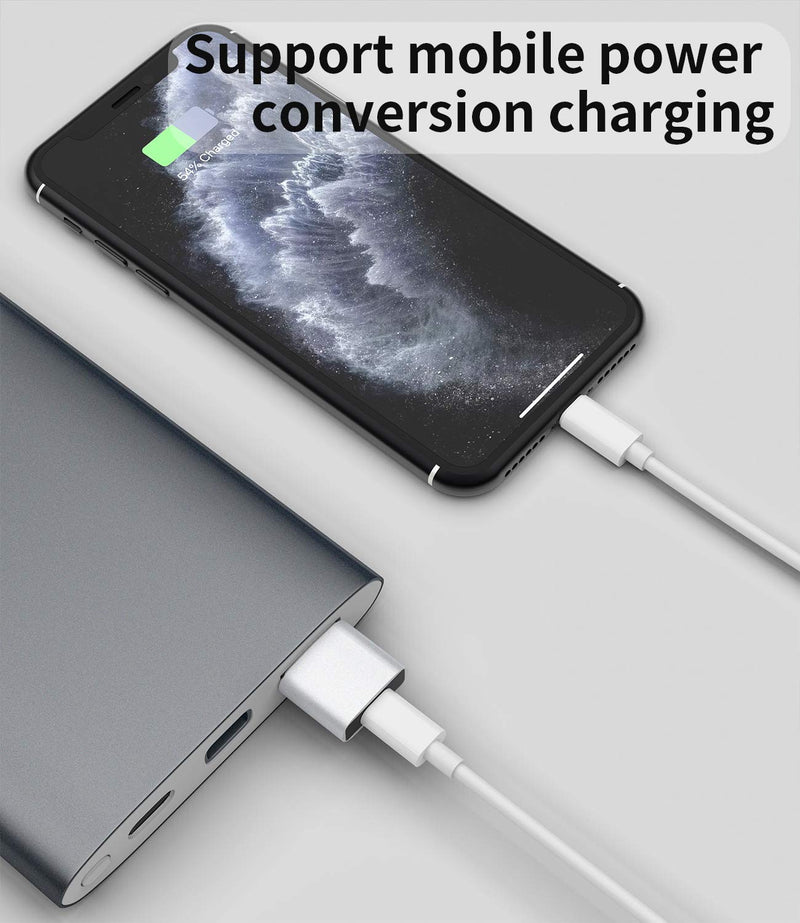 3-Pack,USB C to USB Adapter,Type-C Female to USB Male Charger Cable Converter for iPhone 11 12 Mini Pro Max Airpods iPad air4 Magsafe,Samsung Galaxy Note 10 S20 Ultra A71 S21,PC,Portable Charging