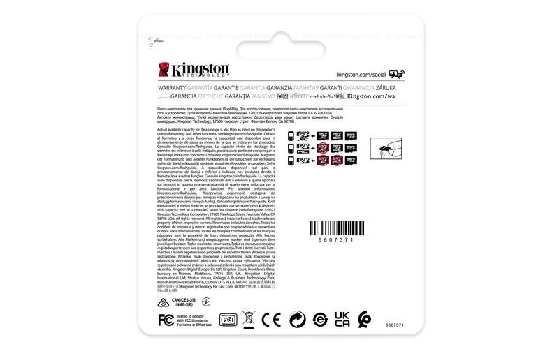 Kingston Industrial 8GB microSDHC C10 A1 pSLC Card + SD Adapter SDCIT2/8GB With Adapter