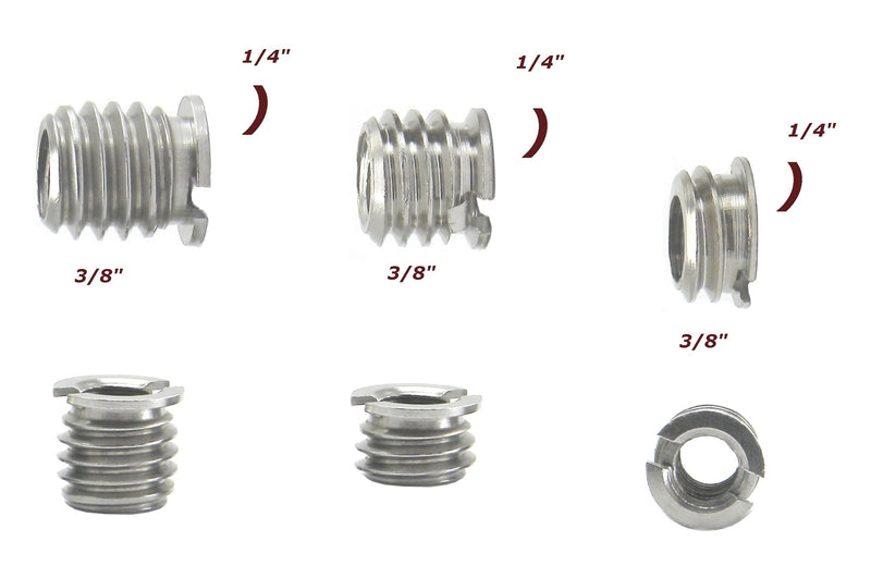 1/4" to 3/8" Convert Screw 5 Pack (3 Different Lengths Adapter Set) Desmond Camera Tripod Bushings