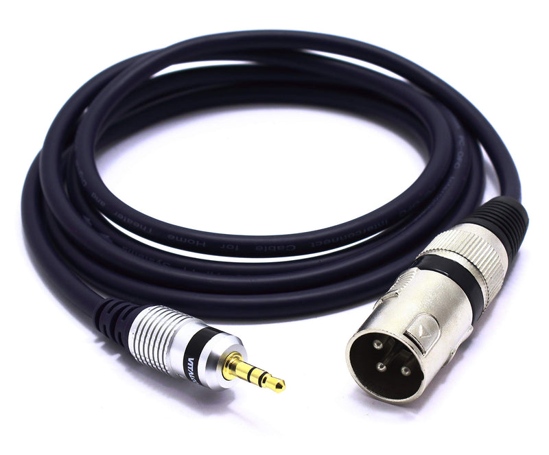 XLR Male to Mini Jack 3.5 Stereo 1.5m Cable Vitalco 3 Pin Microphone to TRS 1/8 Inch Lead