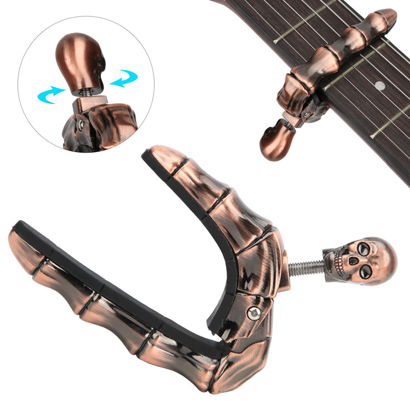 Guitar Capo Adjustable Premium Metal Capo for Folk Guitar Classical Guitar Electric Guitar Ukulele Guitar Accessories(Bronze) Bronze