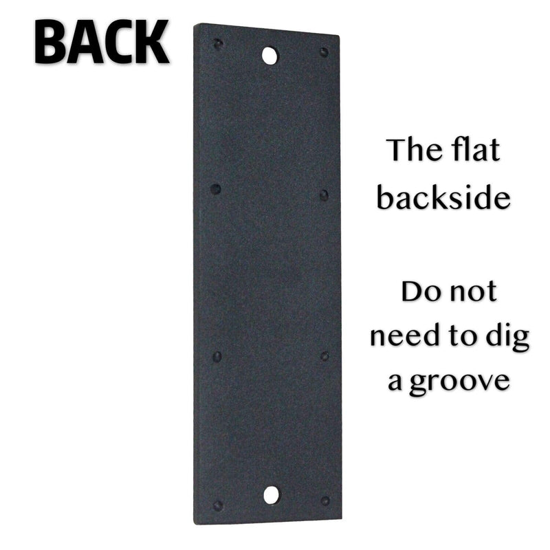 Orgerphy 7” Barn Door Handle Finger Pull Set (1 Pack) in Black | Heavy Duty Modern Simple Invisible Handle for Gates Garages Sheds Barn Door, Pocket Door | with Flat Bottom Easy to Install 1