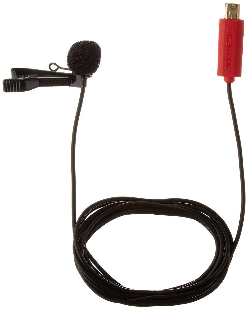 Saramonic SR-GMX1 Platinum Lavalier Clip-on Microphone with Lapel Clip, Foam and Furry Windscreens