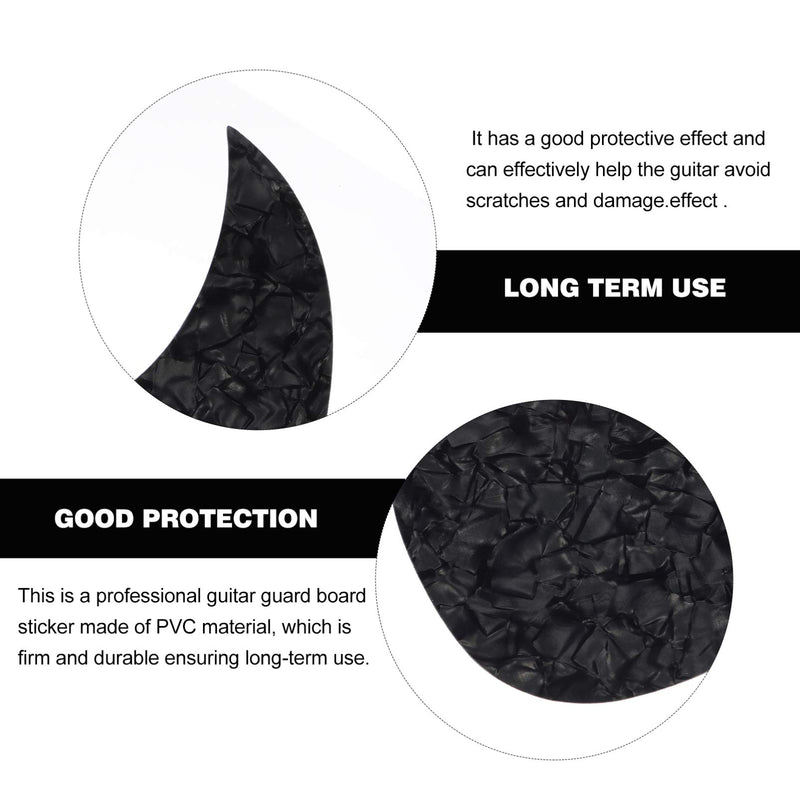 ARTIBETTER Guitar Pickguard Anti-Scratch Guard Plate Self-Adhesive Pick Guard Sticker for 40/41 Inch Acoustic Guitar Parts Black