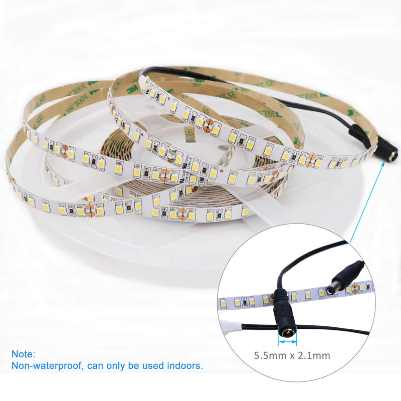 [AUSTRALIA] - LEDENET Dimmable LED Light Strip, SMD 2835 600 LEDs, Super Bright 16.4ft/5m 24V LED Ribbon, Non-Waterproof, 2700K-2900K Warm White LED Tape 