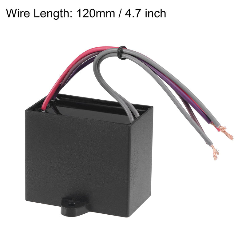uxcell Ceiling Fan Capacitor CBB61 5/6.5/6.5uF 350V AC 5 Wires Metallized Polypropylene Film Capacitor 58x49x35mm for Electric Fan Pump Motor Generator 2Pcs