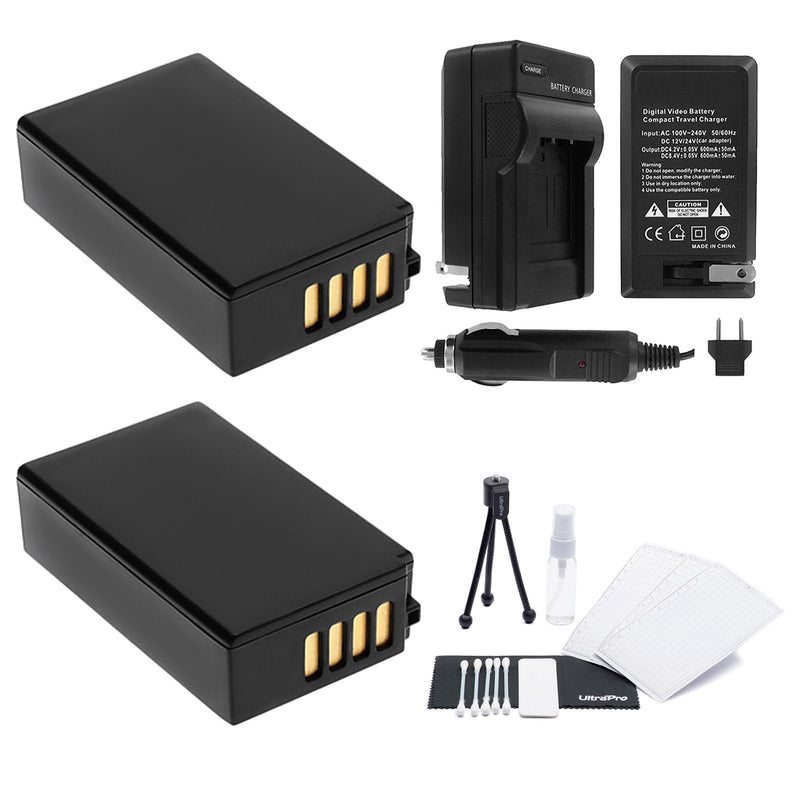 UltraPro EN-EL20 / EN-EL20a 2-Pack Battery Bundle with Rapid Travel Charger and UltraPro Accessory Kit for Select Nikon Cameras Including Nikon P1000, Nikon 1 J1, 1 J2, 1 J3, 1 S1, and DL24-500