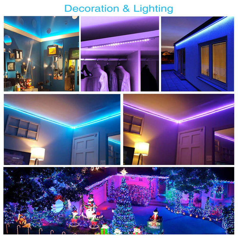 [AUSTRALIA] - Daybetter Led Strip Lights 32.8ft Waterproof Flexible Tape Lights Color Changing 5050 RGB 300 LEDs Light Strips Kit with 44 Keys Ir Remote Controller and 12v Power Supply 