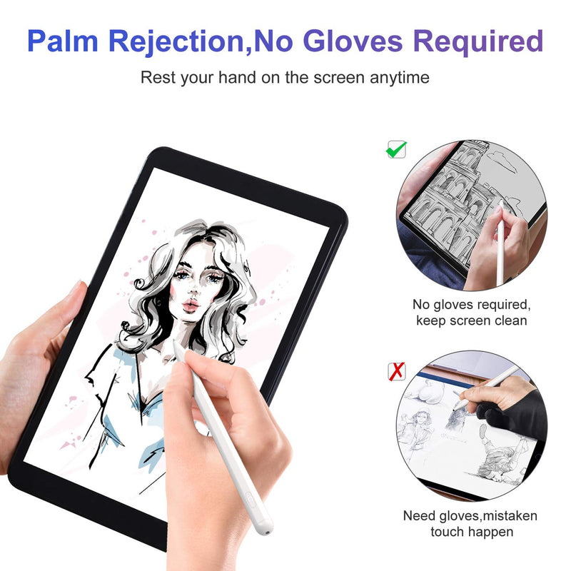 Stylus Pen for iPad with Palm Rejection, 2021 GUSGU Magnetic Active Stylus Pen for Touchscreen, Digital Pencil Compatible with iPad(6th&7th Gen) Air(3rd Gen) Mini(5th Gen) Pro 11/12.9(3rd Gen)