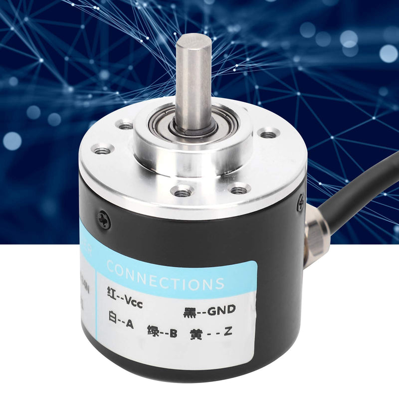 DC5-24V Incremental Optical Rotary Encoder Solid Shaft ABZ 3‑Phase Motion Controls Component 30KHZ 1000B/1024B (1000Z) 1000Z