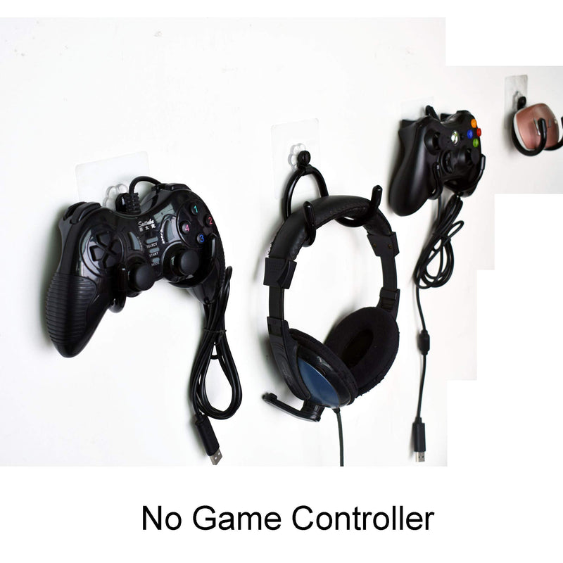 YYST Self –Adhesive Game Controller Wall Mount Storage Organizer Hanger for Game Controller, Headphone, Cables,etc- 4/PK