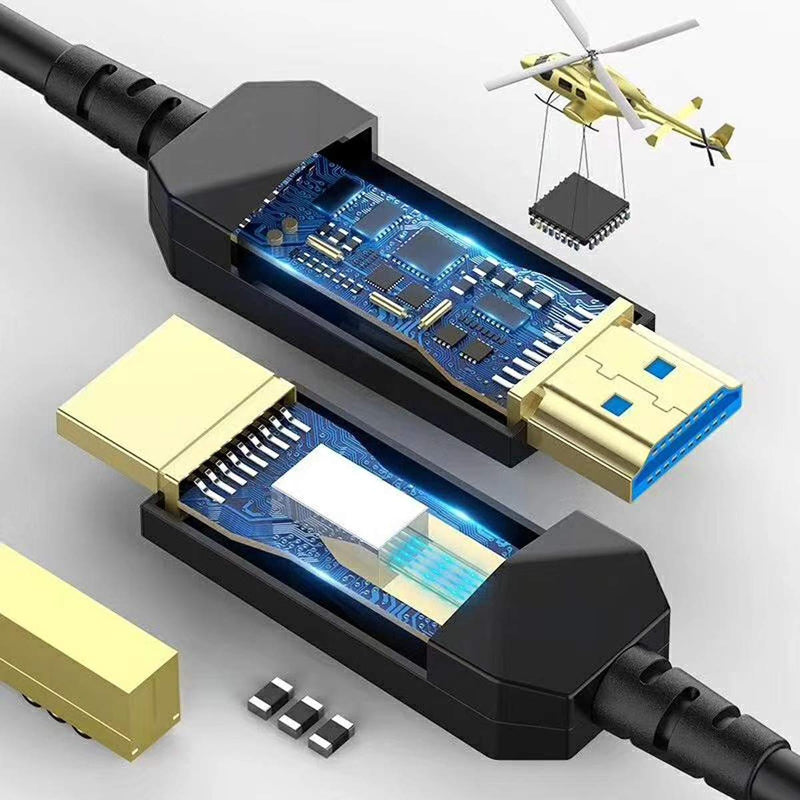 Fiber HDMI Cable 6ft 4K 60Hz, FURUI Fiber Optic HDMI 2.0b Cable HDR10, ARC, HDCP2.2, 3D, 18Gbps Subsampling 4:4:4/4:2:2/4:2:0 Slim and Flexible HDMI Fiber Optic Cable-2M 6Feet
