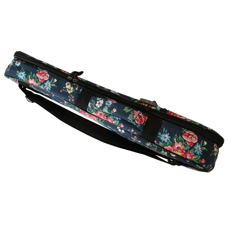 [AUSTRALIA] - MUSIC FIRST Original Desgin, Cotton Canvas" Dark Night Garden" Floral Patterned Ukulele Case, Ukulele Bag, Ukulele Cover (Fit for 23~24 inch Concert Ukulele) Fit for 23~24 inch Concert Ukulele 