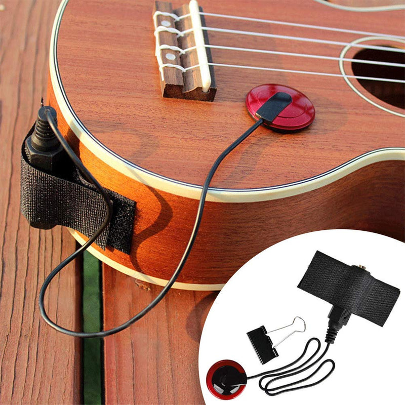 TIMESETL 5 Pcs Piezo Contact Microphone Pickups Self-Adhesive Instrument Pickups for Guitar, Violin, Viola, Cello, Banjo, Ukulele, Mandolin and More
