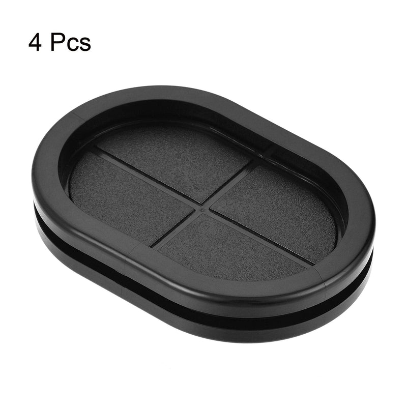 uxcell Rubber Grommet Oval Double-Sided Mount Size 75 x 50 mm for Wire Protection 4pcs 23