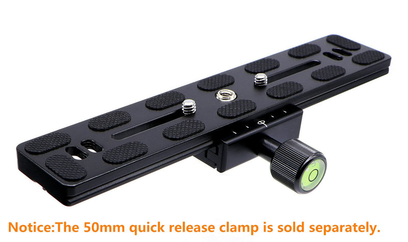 [AUSTRALIA] - HITHUT PU-200 200mm Universal Lengthened Quick Release Plate Slide Rail with D-Ring Screw for Tripod Ball Head DSLR Camera, Arca-Swiss Compatible 