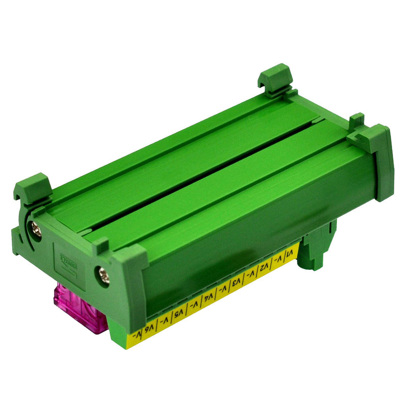 DC Power Fuse Distribution Strip Module (6 Position, DIN Rail Mount) 6 Position