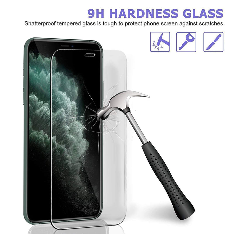 Ferilinso [4 Pack] Screen Protector for iPhone 11 Pro Max with 2 Pack Camera Lens Protector, 2 Pack Tempered Glass Film for iPhone 11 Pro Max 6.5 Inch 2 pcs-Clear