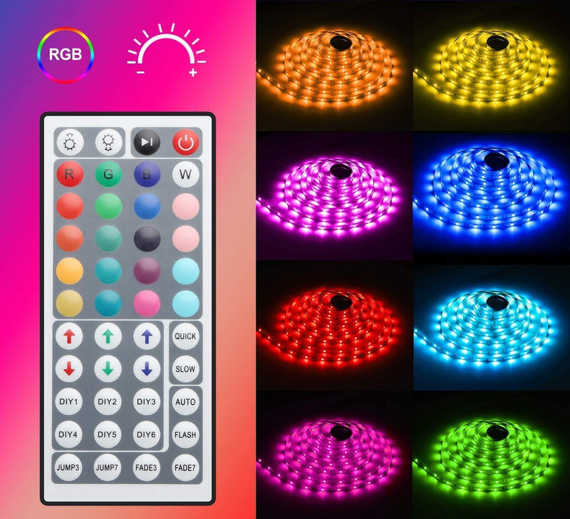 [AUSTRALIA] - Miheal Led Strip Lights Kit 32.8 Ft (10m) 300leds Waterproof 5050 SMD RGB LED Flexible Lights with 44key ir Controller and Power Supply for Home,Kitchen,Trucks,Sitting Room and Bedroom Decoration. 10m Ir 