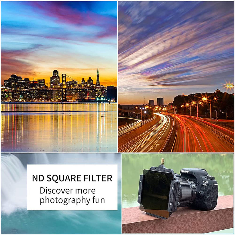 Runshuangyu Fotga Square 4x4 inch Optical Glass Full Neutral Density Filter, ND4 Full ND Filters for Swing Away Matte Box Holder (ND4)
