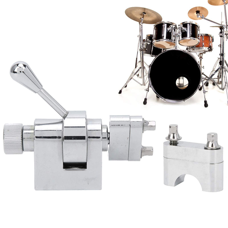 Dilwe Snare Drum Strainer, Throw‑Off Snare Drum Strainer Silver Durable Metal with Mounting Screws Upgrade Accessories