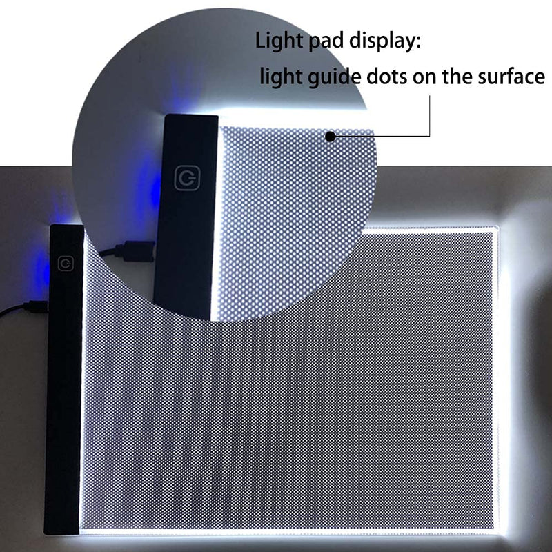 A4 Diamond Painting Light Pad - 3 Level Adjustable Brightness LED Light Board for Diamonds Art - Tracing for Drawing | Sketching | Animation A4