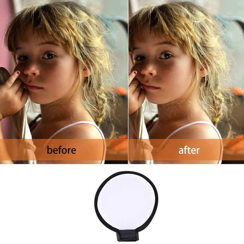Photography Softbox,Portable Multi-Function Ring Flash Diffuser Speedlite Mini Round Beauty Dish For Speedlight Flashlight Suitable for Macro Photography(30cm)