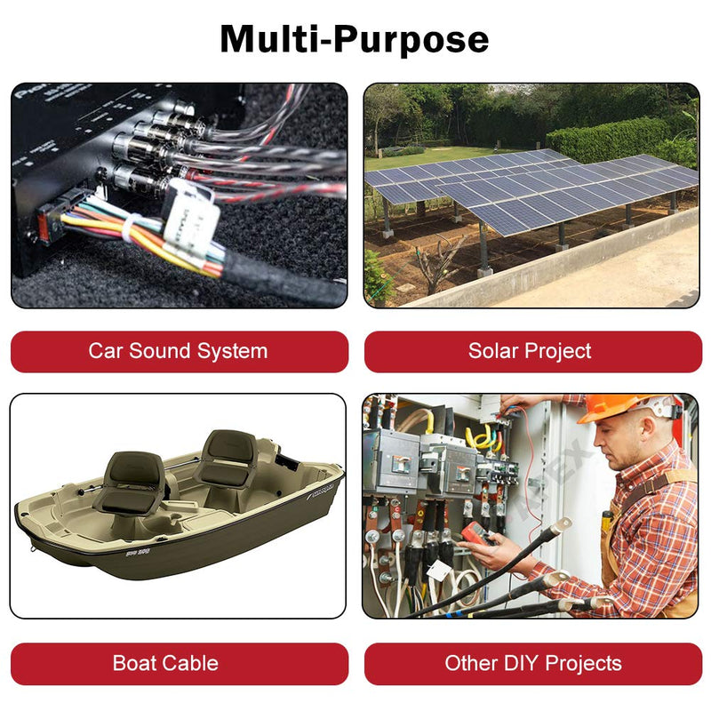 1/2" Wire Heat Shrink Tube Polyolefin Marine Heat Shrink Tubing 3:1 Dual Wall Adhesive-Lined Electric Tubes for Cable Wires, Black 20 Ft 1 20FT( 1/2", Black)