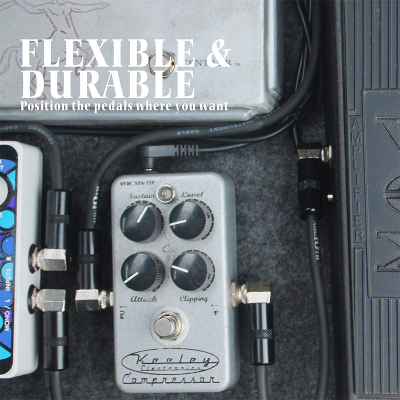 AUGIOTH 6Inch Guitar Patch Cable Performance Guitar Effect Pedal Cables Angled to Angled 15CM-AA