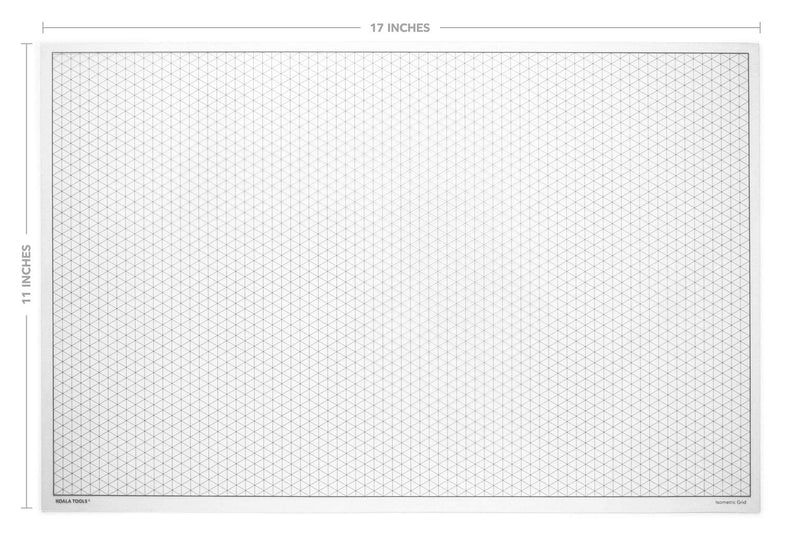 Koala Tools | Geometric Grid Transparency Sheets (Variety Pack of 4) - 11" x 17" | Overhead Projector and Light Box Transparencies - Tracing Film for Sketching & Drawing Geometric Grid - 11 x 17