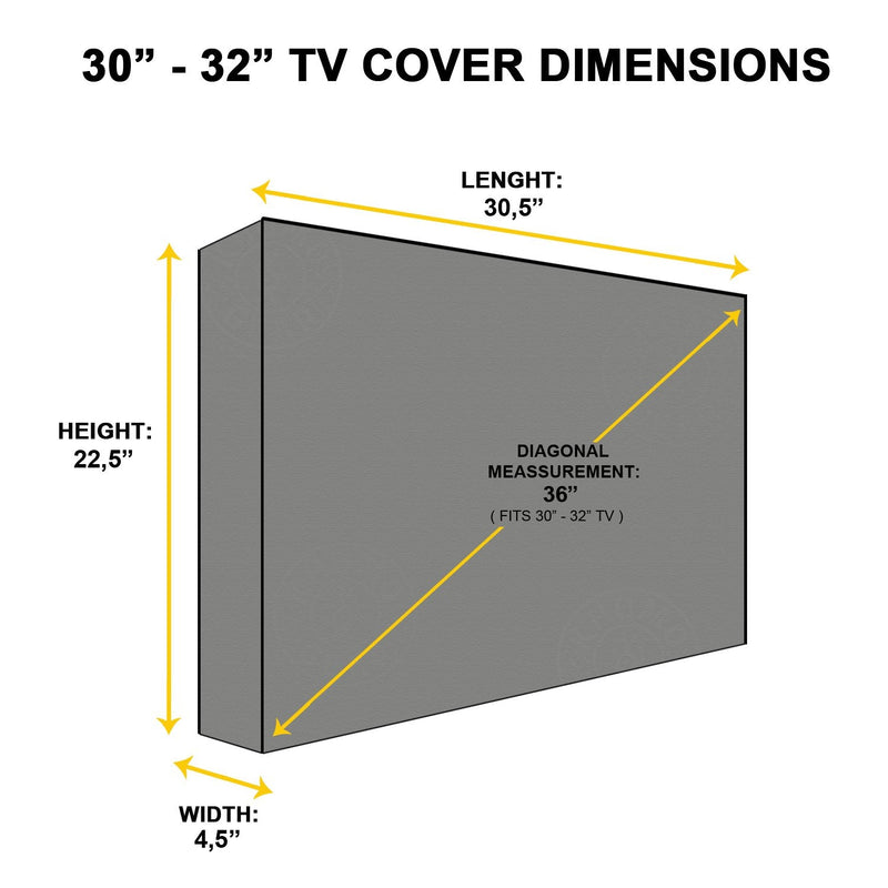 [AUSTRALIA] - KHOMO GEAR Outdoor TV Cover - SAHARA Series - Universal Weatherproof Protector For 30 - 32 Inch TV - Fits Most Mounts & Brackets 30'' - 32'' Beige 