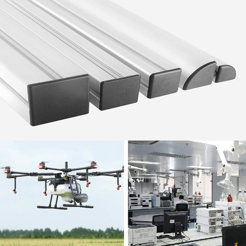 HJYZY 4040 European Standard Standard Plastic Square Aluminum Extrusion End Cap Black 40x40mm 35pcs