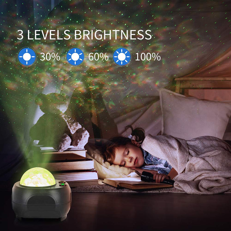 [AUSTRALIA] - Star Projector Night Light for Kids,HLLKYYLF Skylight Projector with Bluetooth Speaker, Voice Control&Remote Control,Rotating LED Ocean Wave Galaxy Projector for Bedroom Adults As Birthday Party Gifts 