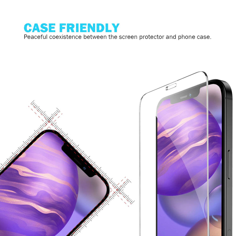 [6 Pack] 3 Pack iPhone 12 Pro Max Screen Protector and 3 Pack Camera Lens Screen Protector for iPhone 12 Pro Max 6.7" Tempered Glass Film,[HD Clear][Anti-Scratch][Anti-Fingerprint][Bubble Free][Easy-Installation Tool]