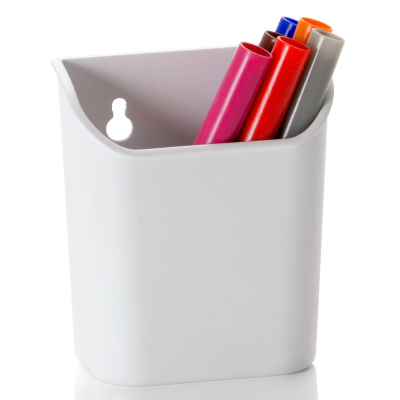 Officemate Magnet Plus Magnetic Pencil Cup, White (92540) 4.72" Organizer