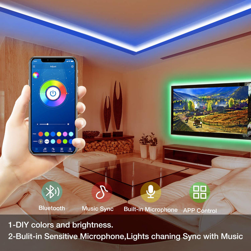 [AUSTRALIA] - Daybetter SMD 5050 App Control Bluetooth Led Strip Lights- 50ft 