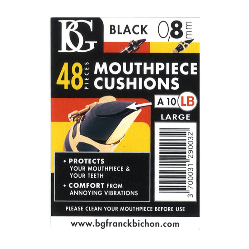 BG-A10LB - Mouthpiece patch for Clarinet and Saxophone, Black, Large, 0.8mm (48x)