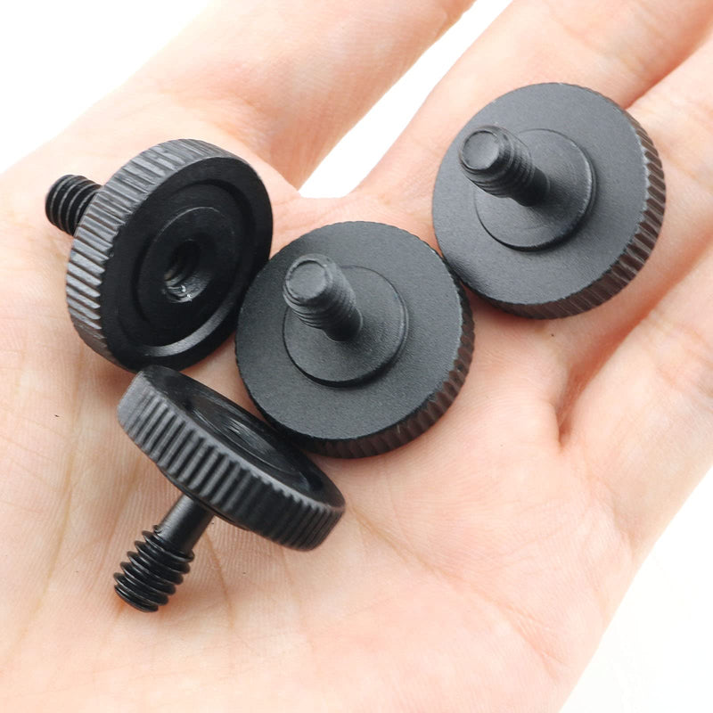 E-outstanding 4 Pcs Quick Release Thread Thumb Screw Adapter 1/4 inches Male to 1/4 inches Female for Camera Flash Bracket Tripod L Type Bracket Stand