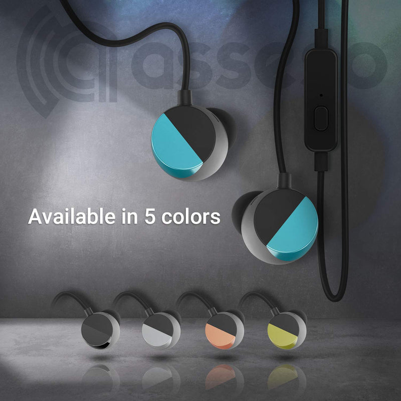 Asseso HP1 Gaming in-Ear Earbuds; Hi-Resolution Audiophile Headphones with Powerful Bass and Improved Noise Isolation; Comfortable for Workout, Running and Great for Gaming (Orange) Orange