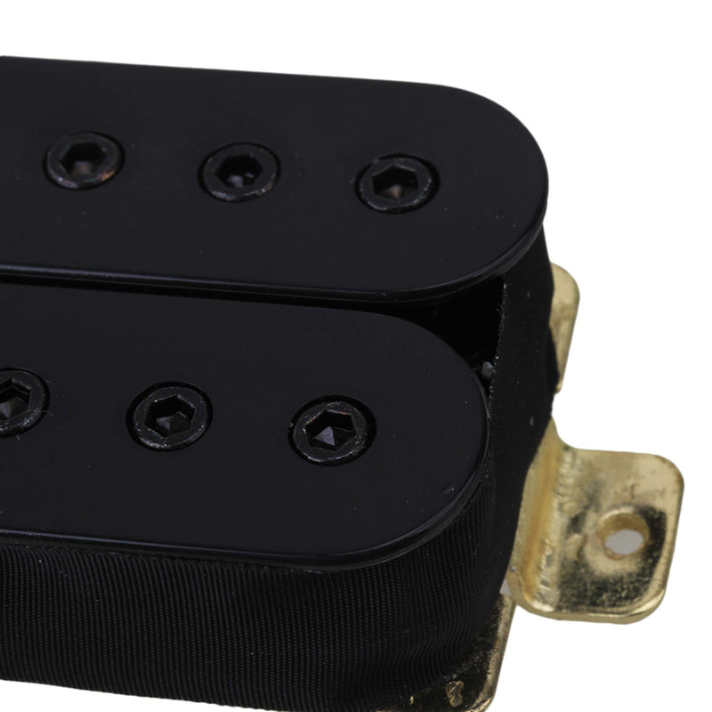 Yibuy Black Metal Double Coil Pickups Humbucker for Electric Guitar with Magnets Pack of 2