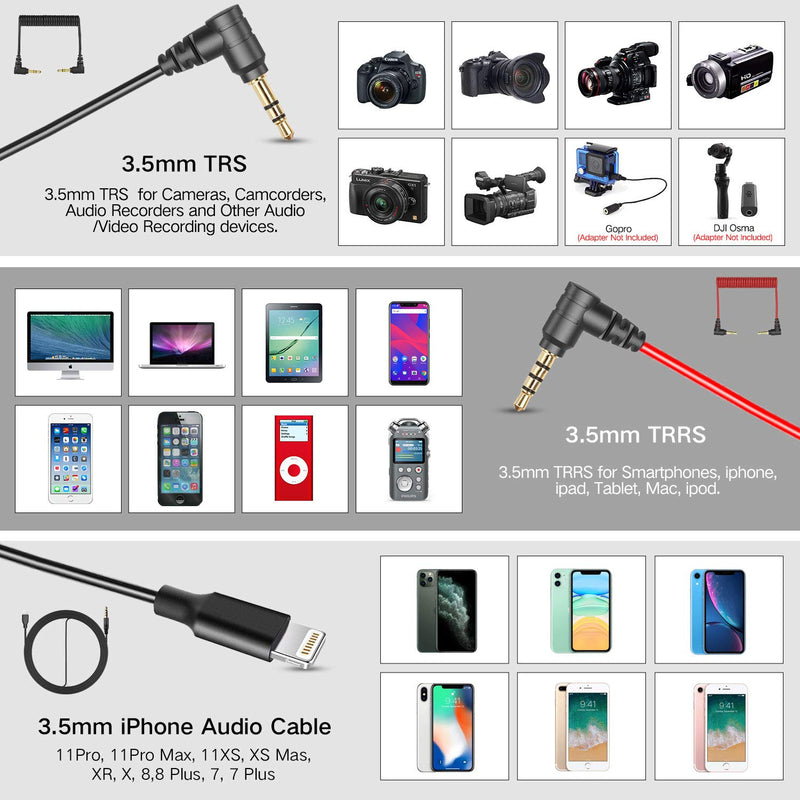 Pixel Shotgun Mic with Lightning Cable, Professional Smartphone Camera Video Microphone for iPhone, Canon, Nikon, Sony DSLR, Cardioid Videomicro Perfect for Recording, YouTube, Interview