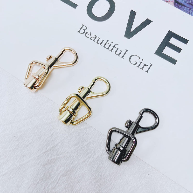 willikiva 10 Pcs 5/8" Swivel Snap Hooks for Dog Leash Collar Linking DIY Crafts Keychain Purse Bag Making Handmade(Light Gold) Light Gold