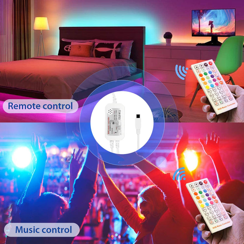 [AUSTRALIA] - IAD LED Strip Lights - 65.6FT Music Sync Color Changing Lights for Decoration Bedroom 
