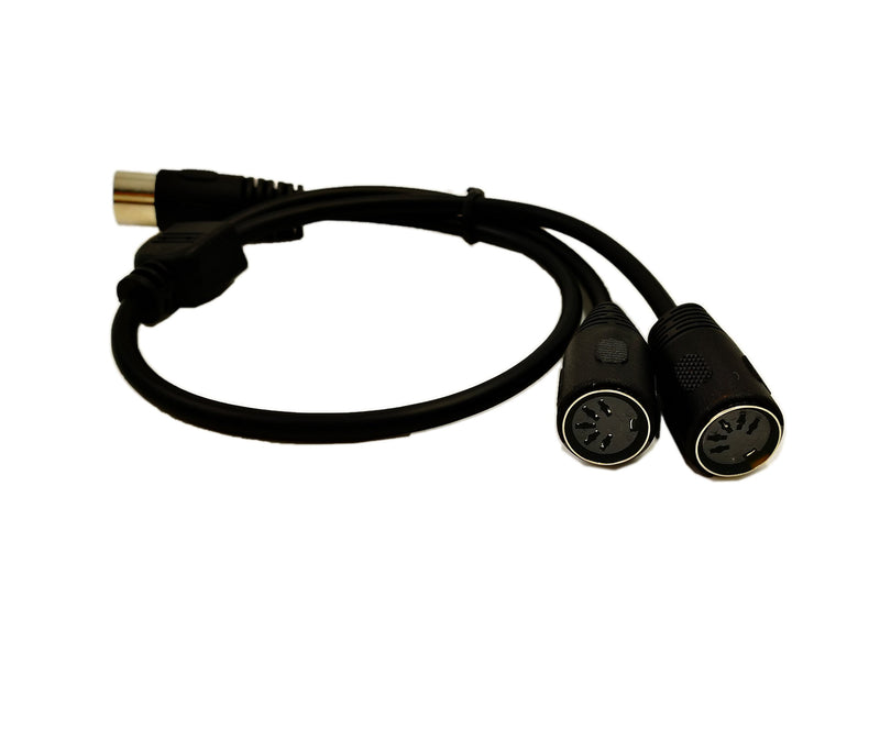 [AUSTRALIA] - SinLoon DIN 5-Pin Splitter Y Adapter MIDI Cable, MIDI 5 Pin Male to Dual 2 x DIN-5 Female Extension Audio Cable (D5P M-2F,0.5meter) 