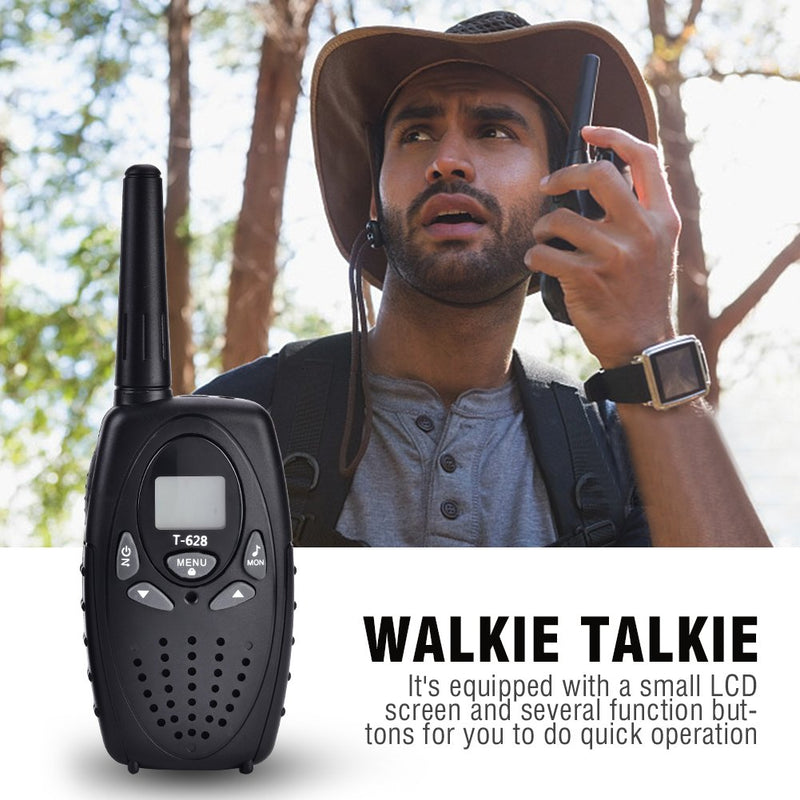Vbestlife Rechargeable Walkie Talkies, Long Range Two-Way Radios 1 Pair Plastic 22 Channels Interphone Intercom Accessory for Camping Hunting Patrol Security Black
